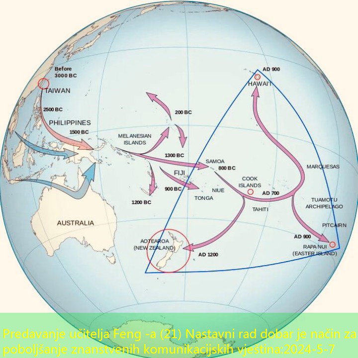 Trokut je raspodjela Poluni ljudi na Tihim oceanima
